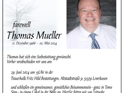 Abschied von Thomas Mueller